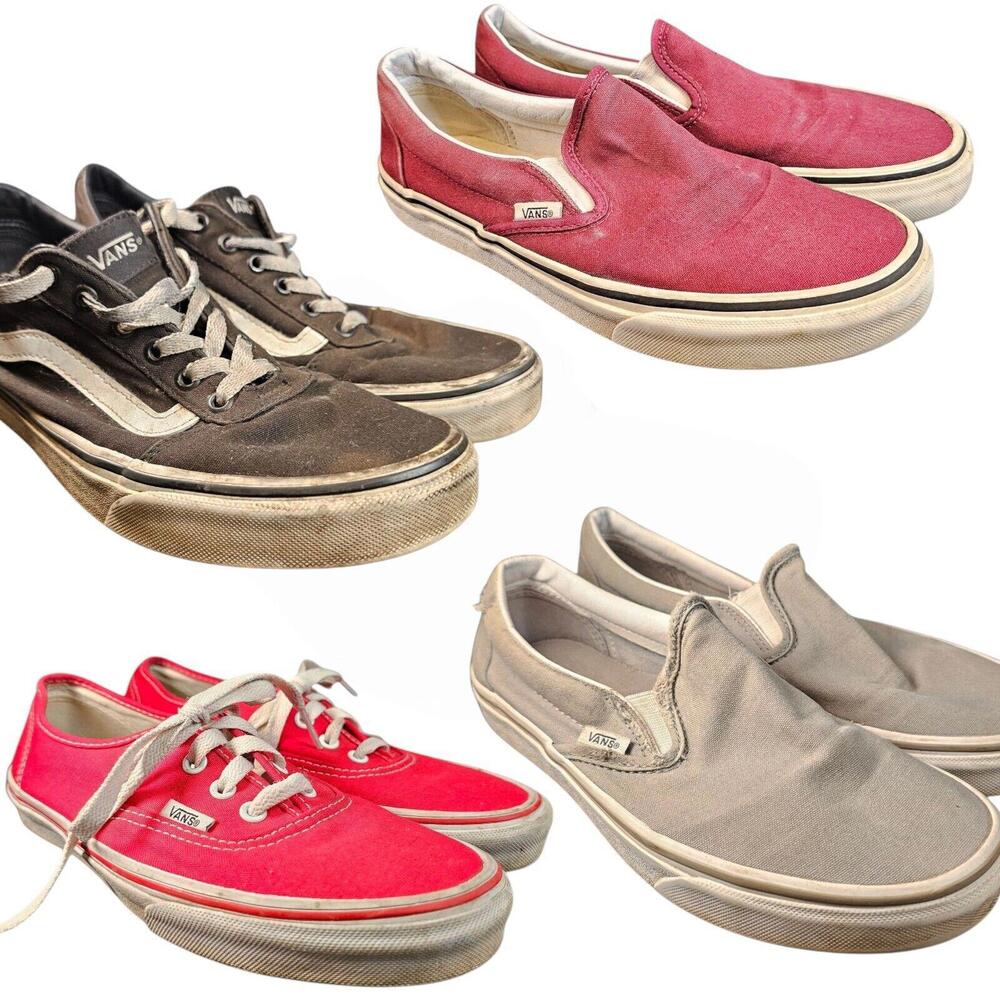 Vans Lot Of 4 Size Size 6 And 7 Mens 7.5 And 8. 5 Womans